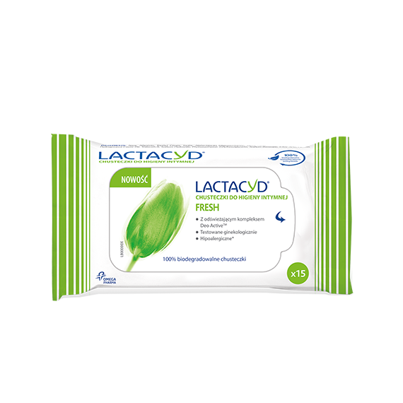 Lactacyd, FRESH chusteczki do higieny intymnej, 15 szt.