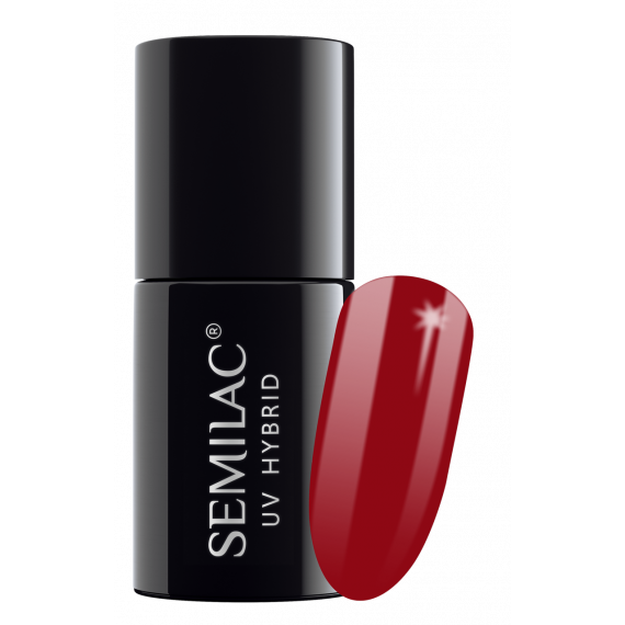 Semilac, 027 Lakier hybrydowy UV, Intense Red, 7 ml