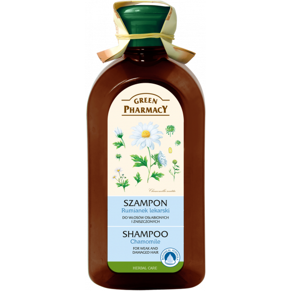Green Pharmacy, Szampon do włosów osłabionych i zniszczonych Rumianek lekarski, 350 ml