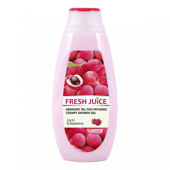 Fresh Juice - kremowy żel pod prysznic, Litchi & Raspberry, 400 ml
