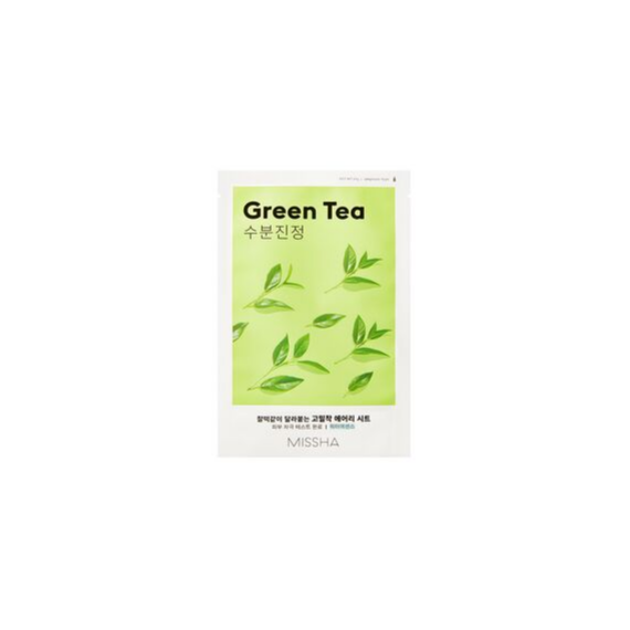 Missha, Airy Fit Sheet Mask Green Tea, Nawilżająca maseczka w płachcie, 19 ml
