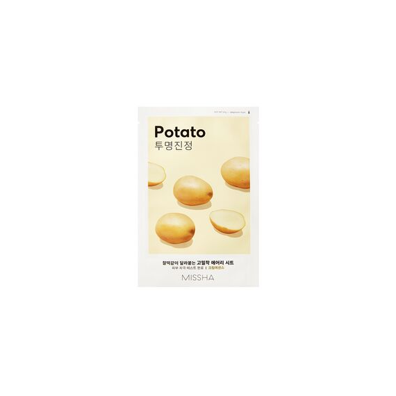 Missha, Airy Fit Sheet Mask Potato, Łagodząco-rozjaśniająca maseczka w płachcie, 19 ml