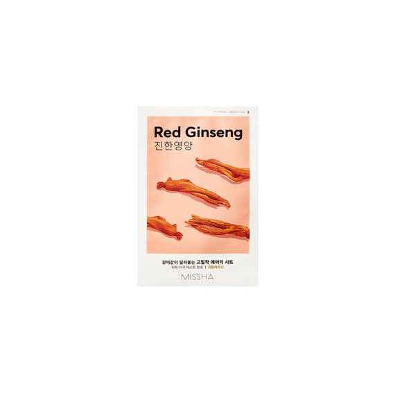 Missha, Airy Fit Sheet Mask Red Ginseng, Odżywcza maseczka w płachcie, 19 ml