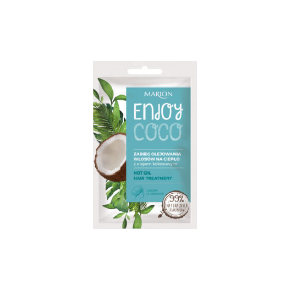 Marion, Enjoy Coco, Zabieg olejowania włosów na ciepło z olejem kokosowym, 20 ml