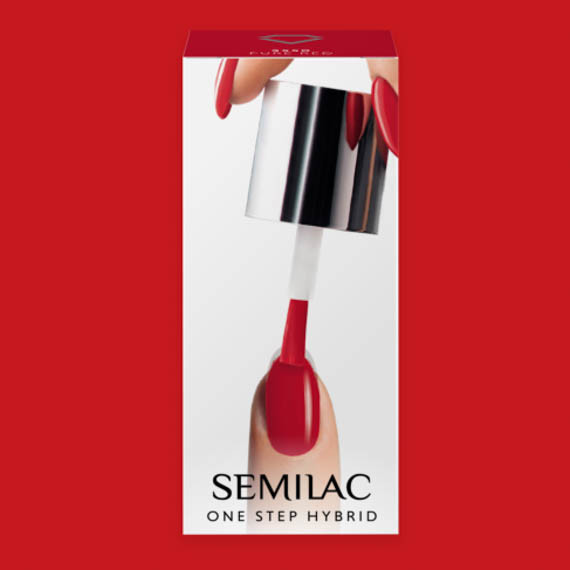 Semilac, S550 One Step Hybrid, Pure Red, 5 ml