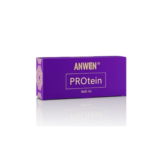 Anwen, Protein, Kuracja proteinowa do włosów w ampułkach, 4 x 8ml