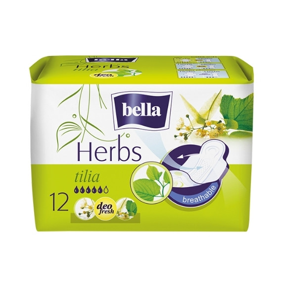 Bella, Herbs Tilia, Podpaski higieniczne z kwiatem lipy, 12 szt.