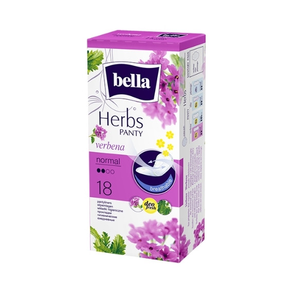 Bella, Panty Herbs Normal Verbena, Wkładki higieniczne z werbeną, 18 szt.