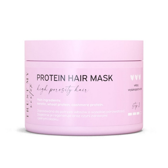 Trust My Sister, Protein Hair Mask, Proteinowa maska do włosów wysokoporowatych, 150 g
