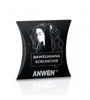 Anwen, Bawełniana Scrunchie - czarna gumka do włosów