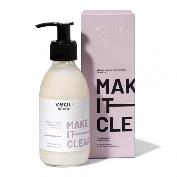 Veoli Botanica, MAKE IT CLEAR, Mleczna emulsja oczyszczająca do twarzy, 200 ml