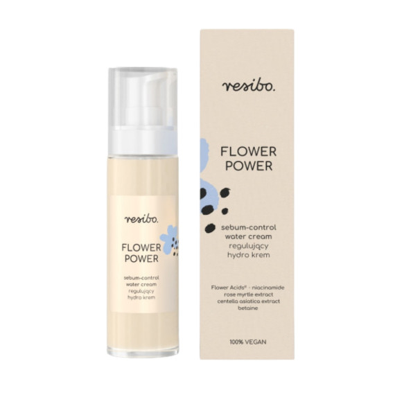 Resibo, Flower Power, Regulujący hydro krem, 50 ml