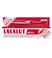 Lacalut, Aktiv, Zestaw pasta do zębów + szczoteczka, 75 ml