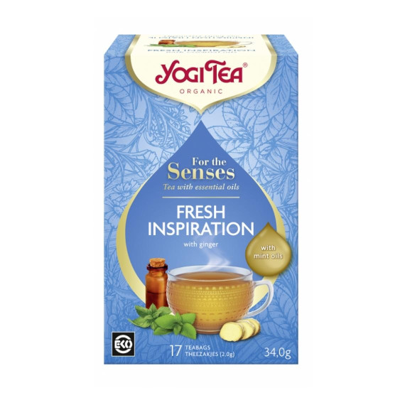 Yogi Tea, Herbata For the senses, Czysta świeżość BIO, 17 torebek