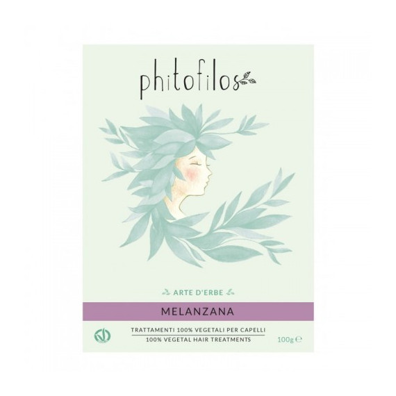 Phitofilos, Melanzana, Proszek do farbowania włosów, Oberżyna, 100 g