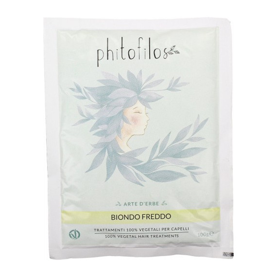 Phitofilos, Biondo Freddo, Proszek do farbowania włosów, Zimny Blond, 100 g
