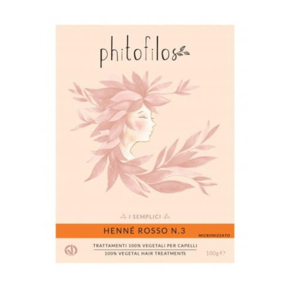 Phitofilos, Henne rosso N.3, Henna czerwona N. 3, 100 g