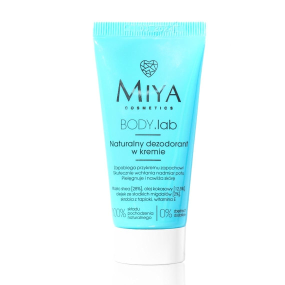 Miya, BODY.lab, Naturalny dezodorant w kremie, 30 ml