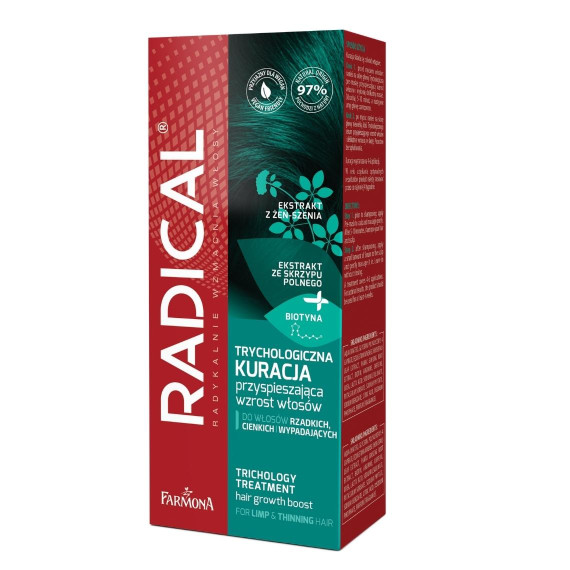 Radical, Trychologiczna kuracja przyspieszająca wzrost włosów, 20 ml + 50 ml
