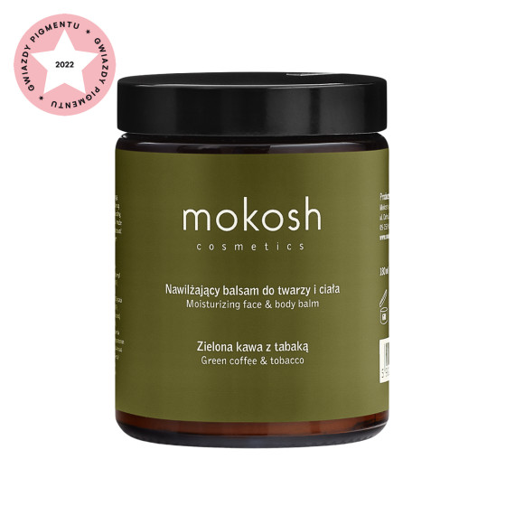 Mokosh, Nawilżający balsam do twarzy i ciała - Zielona kawa z tabaką, 180ml