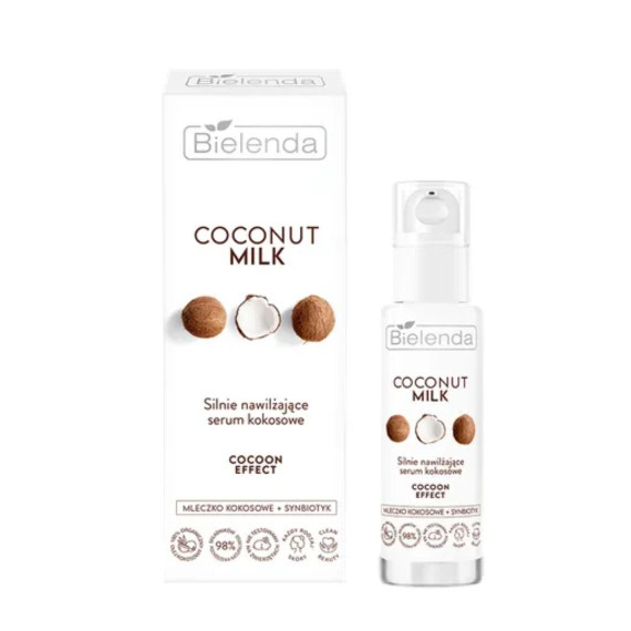 Bielenda, Coconut Milk, Silnie nawilżające serum kokosowe, 30 ml