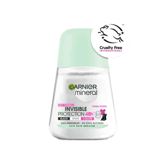 Garnier Mineral, Invisible Protection 48H, Floral Touch, Antyperspirant roll on, 50 ml