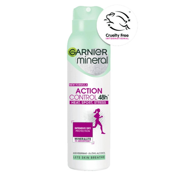Garnier Mineral, Action Control 48H, Stress, Antyperspirant w sprayu, 150 ml
