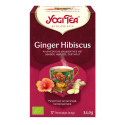 Yogi Tea, Ginger Hibiscus, Herbata Imbir z hibiskusem, 17 torebek