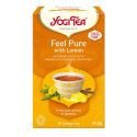 Yogi Tea, Feel Pure with Lemon, Herbata Detox z cytryną, 17 torebek
