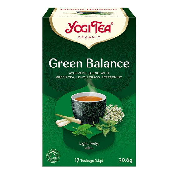 Yogi Tea, Green Balance, Herbata Zielona harmonia, 17 torebek