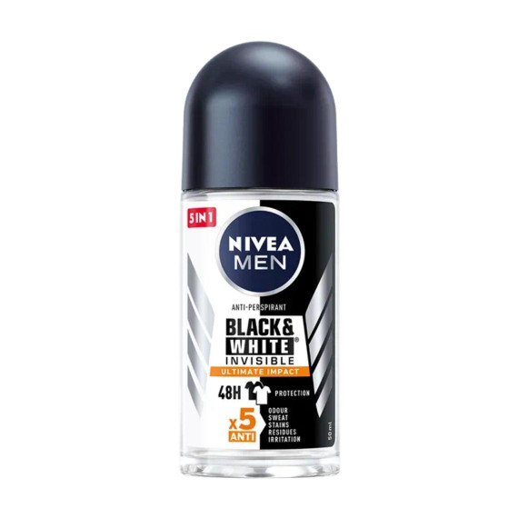 Nivea Men, Black&White Invisible Ultimate Impact, Antyperspirant w kulce, 50 ml