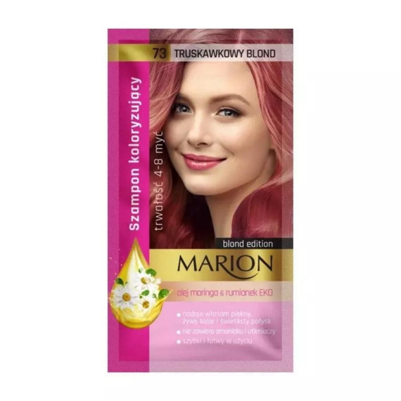 Marion, Szampon koloryzujący w saszetce, Truskawkowy Blond - nr 73, 40 ml