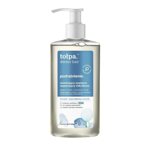 Tołpa, dermo hair podrażnienie, nawilżający szampon wspierający mikrobiom, 250 ml