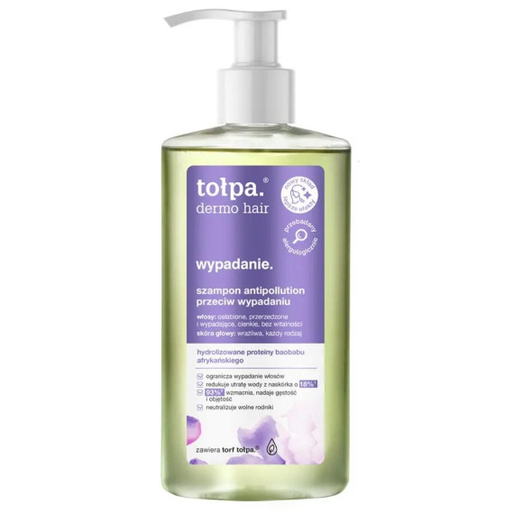 Tołpa, dermo hair wypadanie, szampon antipollution przeciw wypadaniu, 250 ml