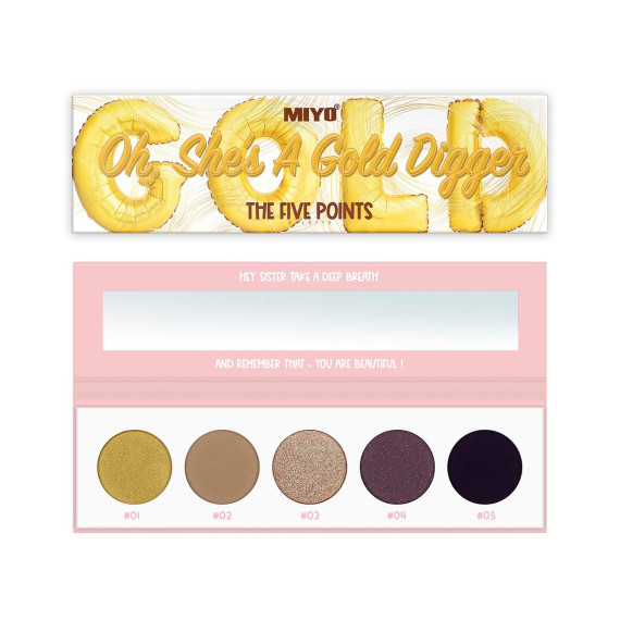 Miyo, The Five Points Palette, Paleta cieni, Oh, She´s a Gold Digger, 6,5 g