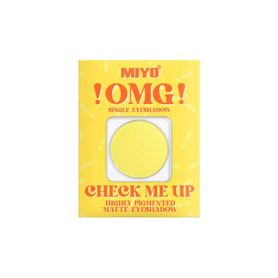 Miyo, !OMG! Check Me Up Highly Pigmented Matte Eyeshadow, Matowy cień do powiek, 10 Sunflower,1,3 g