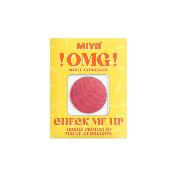 Miyo, !OMG! Check Me Up Highly Pigmented Matte Eyeshadow, Matowy cień do powiek, 12 Blood,1,3 g