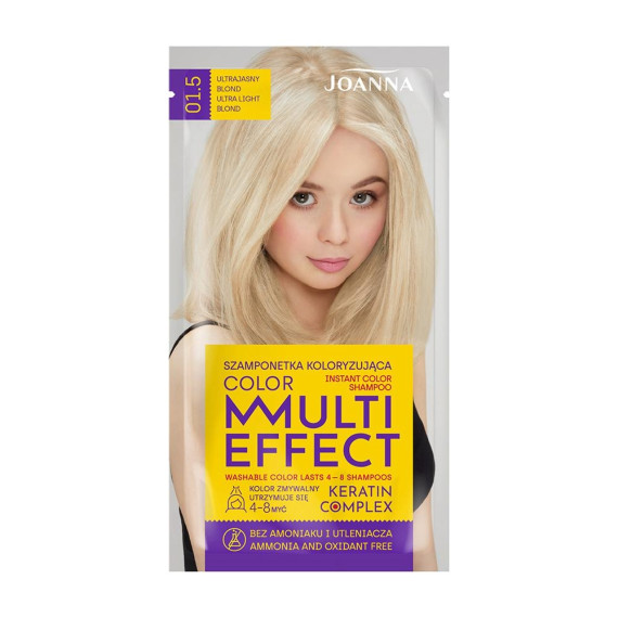 Joanna, Multi Effect Color Szamponetka koloryzująca Ultrajasny blond 01.5, 35 g