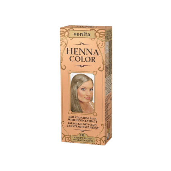 Venita, Balsam koloryzujący z ekstraktem z henny, 111 - Naturalny blond, 75 ml
