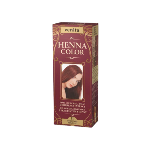 Venita, Balsam koloryzujący z ekstraktem z henny, 11 - Burgund, 75 ml