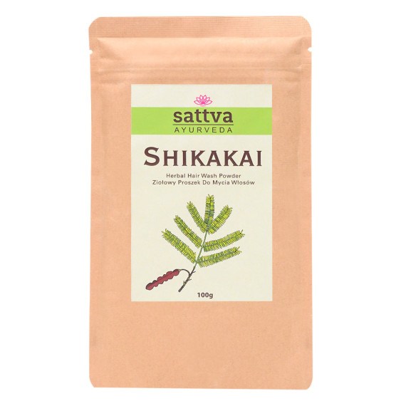 Sattva, Ziołowy proszek do mycia głowy Shikakai, 100 g