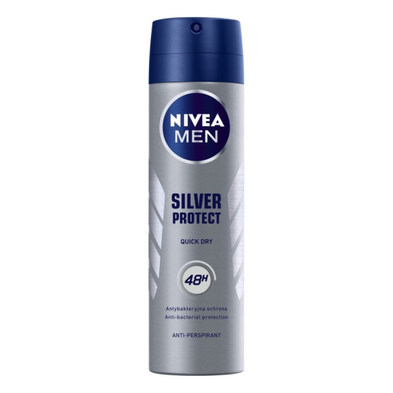 Nivea Men, Silver Protect, antyperspirant w sprayu, 150 ml