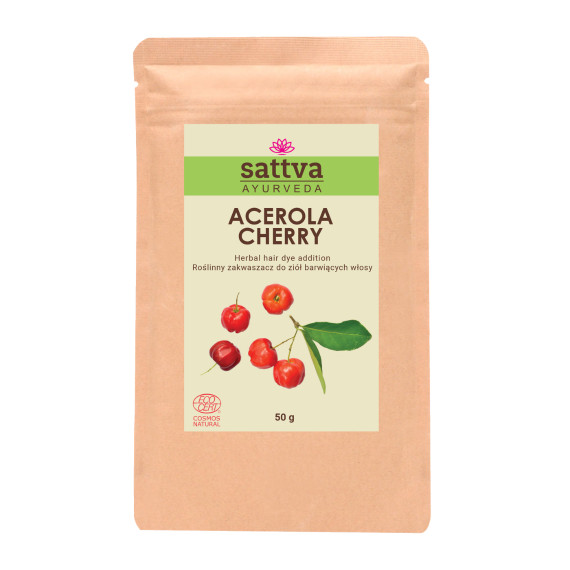 Sattva, Zakwaszacz do henny i ziół barwiących, Acerola Cherry, 50 g
