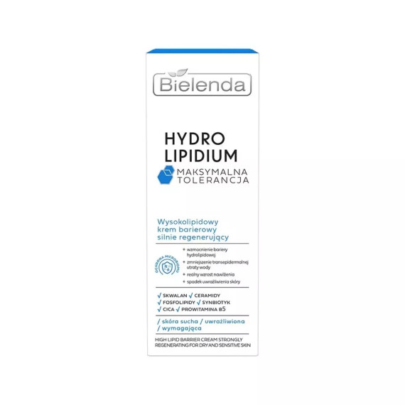 Bielenda, Hydro Lipidium, Wysokolipidowy krem barierowy silnie regenerujący, 50 ml