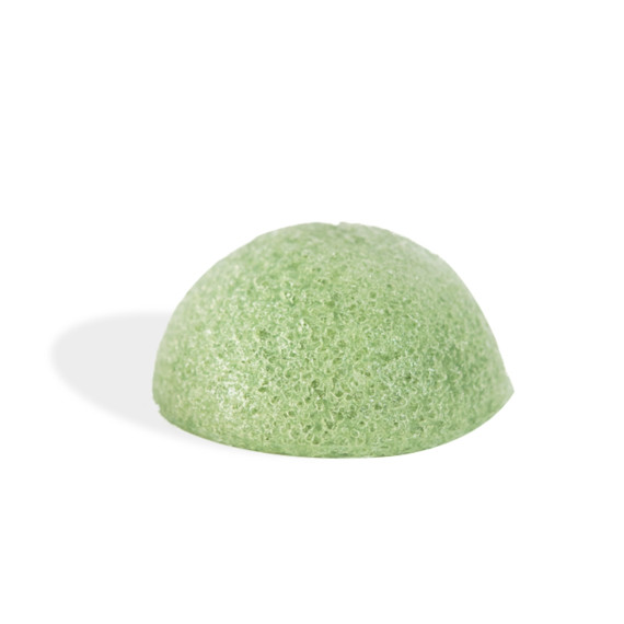 MOHANI Naturalna gąbka konjac do mycia twarzy – z zieloną herbatą