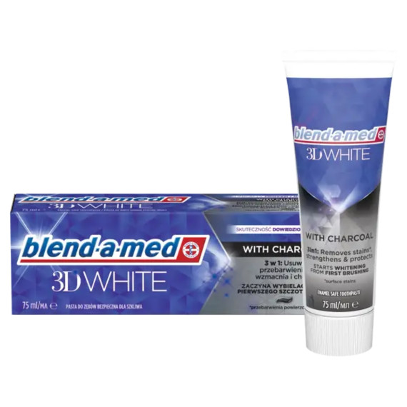 Blend-a-med, 3D White, Pasta do zębów Charcoal, 75ml