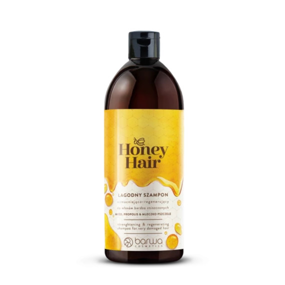Barwa, Honey Hair, Szampon miodowy regenerujący, 480 ml