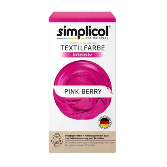 Simplicol, INTENSYWNY barwnik do tkanin, Pink-Berry, Różowo- Jagodowy, 560 g