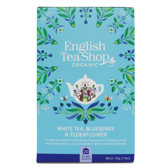 ENGLISH TEA White Tea, Blueberry & Elder Flower 2g x 20