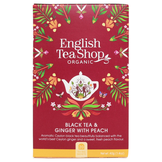 ENGLISH TEA  black tea & ginger with peach 2g X 20